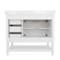 Flash Furniture Vega 42-in. Vanity w/Sink, Storage Cabinet w/Soft Close Doors, Open Shelf and 3 Drawers, White/Gold FS-VEGA42-WH-GLD-GG - alternate 3